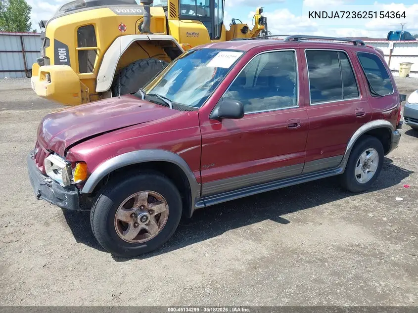 2002 Kia Sportage VIN: KNDJA723625154364 Lot: 45134299