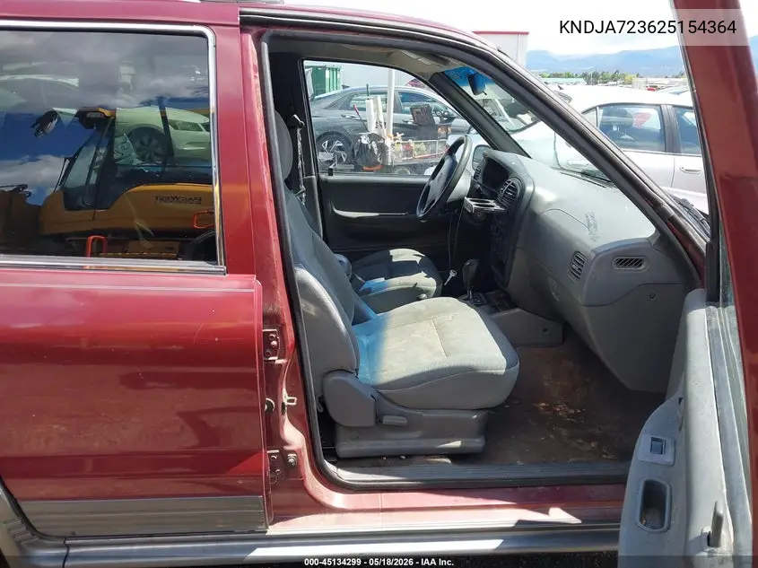 2002 Kia Sportage VIN: KNDJA723625154364 Lot: 45134299