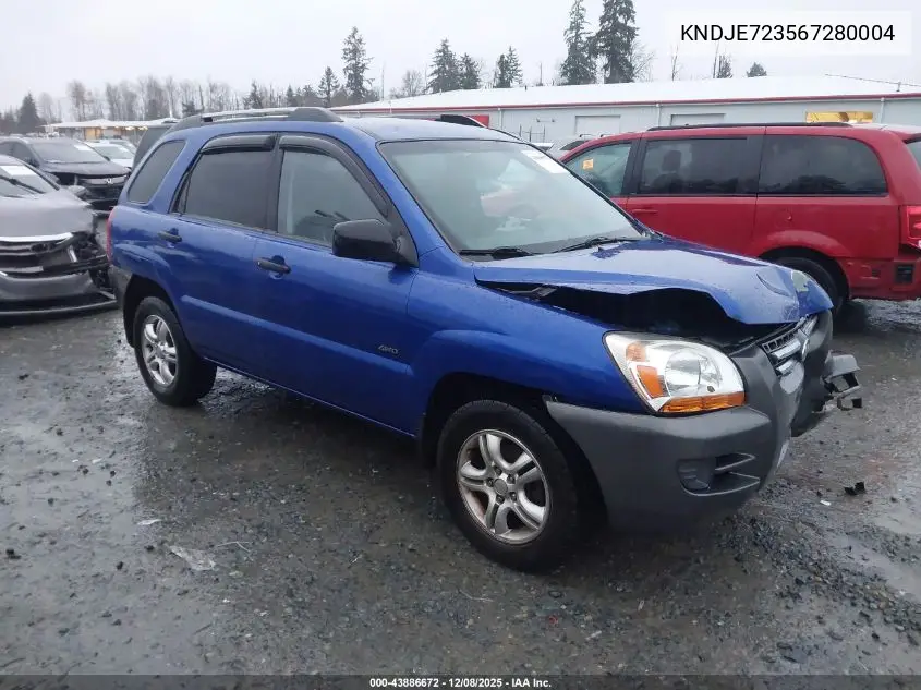 KNDJE723567280004 2006 Kia Sportage Ex V6/Lx V6