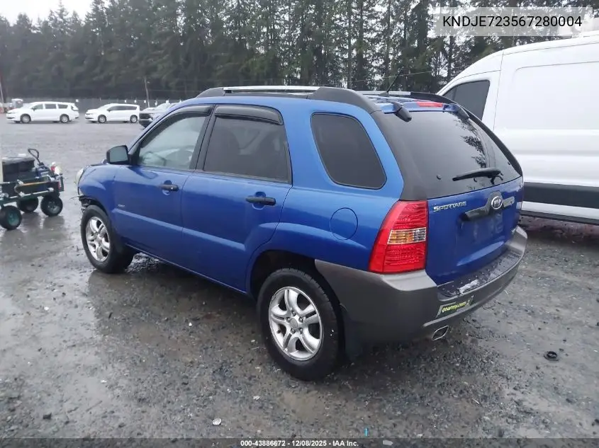 KNDJE723567280004 2006 Kia Sportage Ex V6/Lx V6