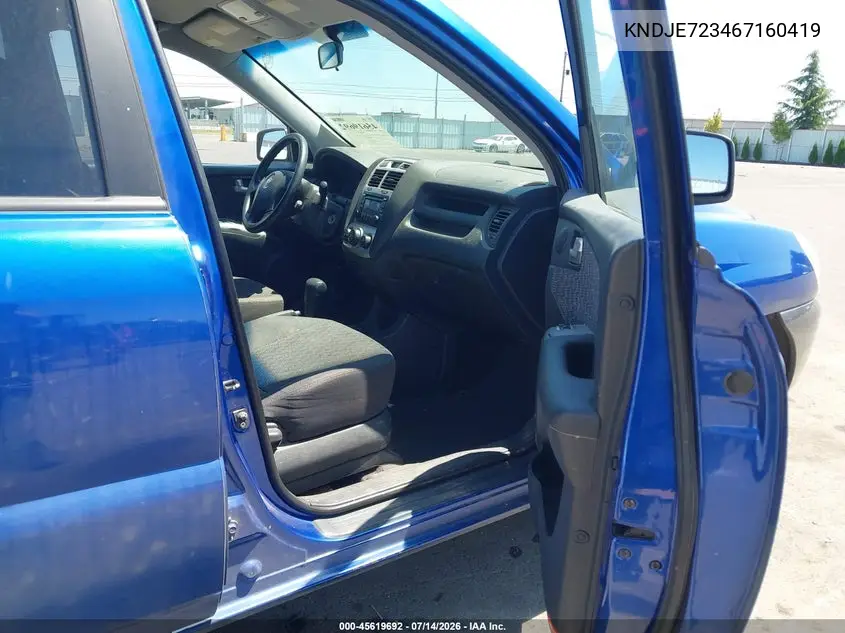 2006 Kia Sportage Ex V6/Lx V6 VIN: KNDJE723467160419 Lot: 45619692