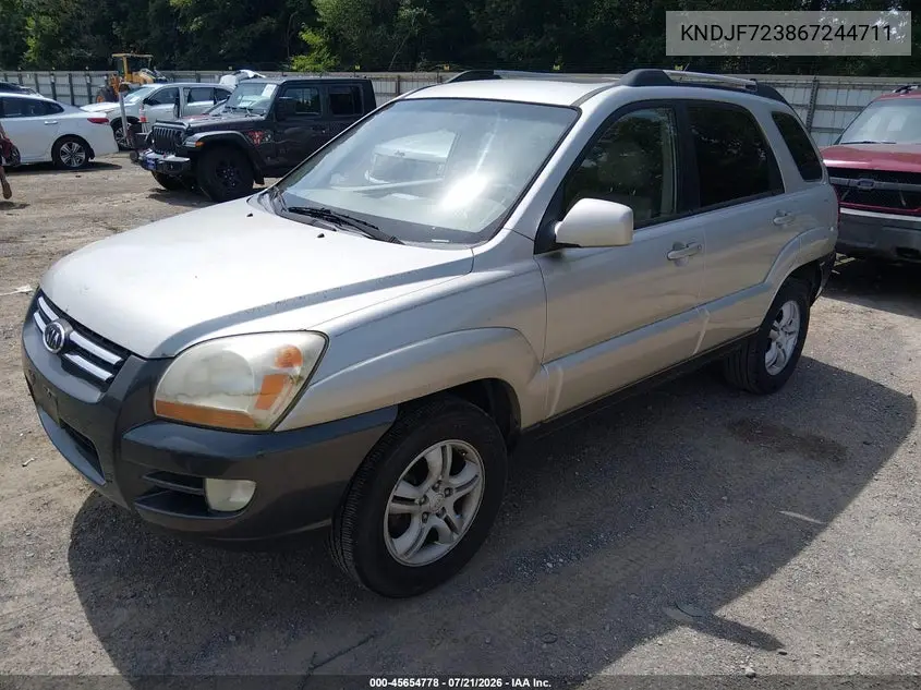 2006 Kia Sportage Ex V6/Lx V6 VIN: KNDJF723867244711 Lot: 45654778