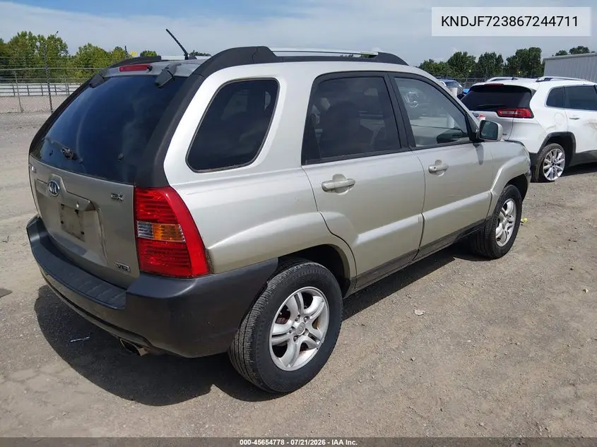 2006 Kia Sportage Ex V6/Lx V6 VIN: KNDJF723867244711 Lot: 45654778
