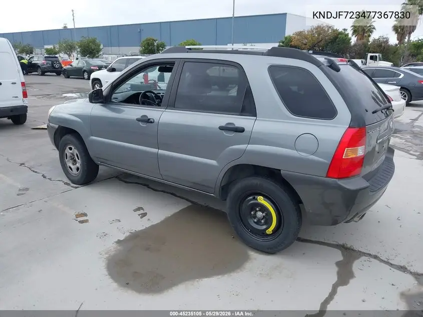 2007 Kia Sportage Lx V6 VIN: KNDJF723477367830 Lot: 45235105