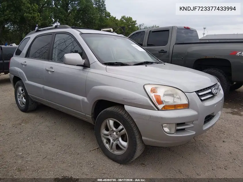 2007 Kia Sportage Ex V6 VIN: KNDJF723377433994 Lot: 45392735