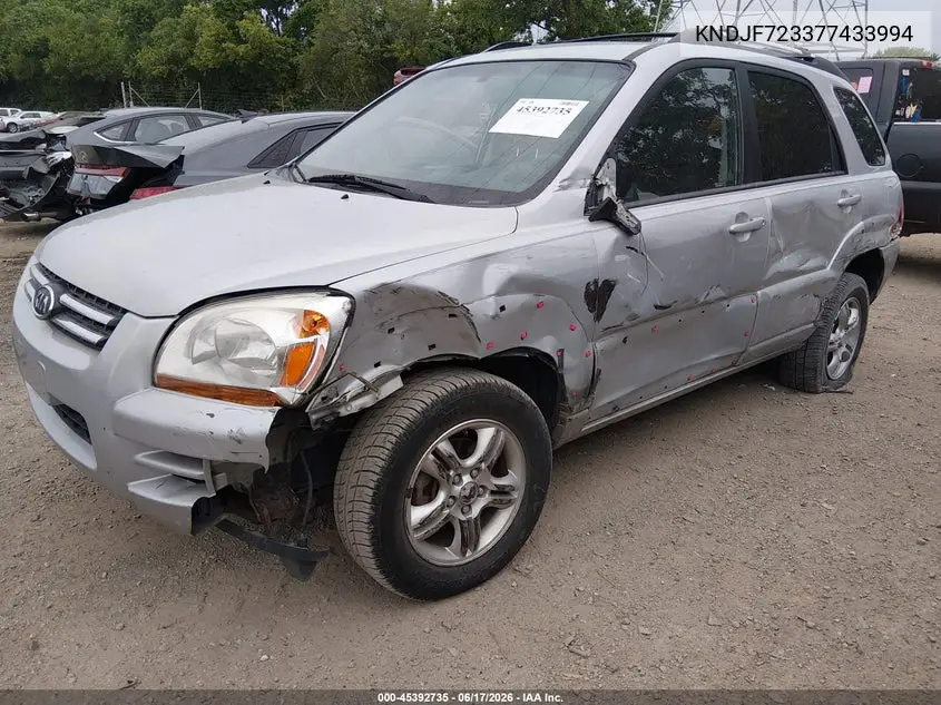 2007 Kia Sportage Ex V6 VIN: KNDJF723377433994 Lot: 45392735