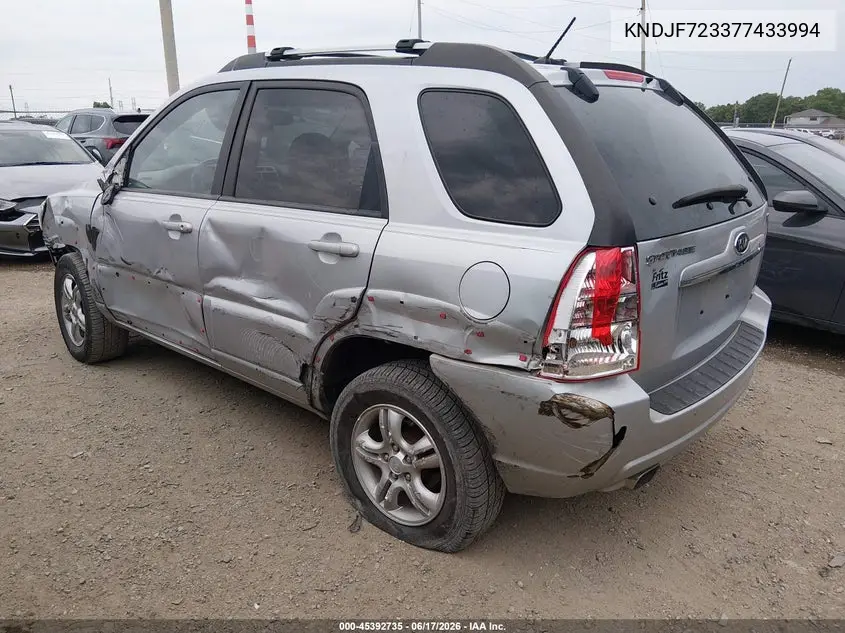 2007 Kia Sportage Ex V6 VIN: KNDJF723377433994 Lot: 45392735