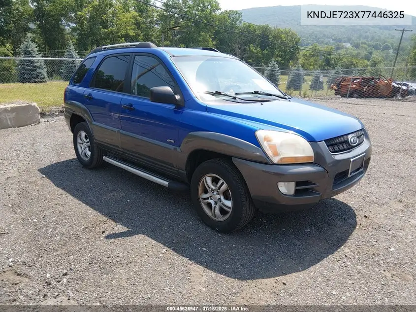 2007 Kia Sportage Lx V6 VIN: KNDJE723X77446325 Lot: 45626947