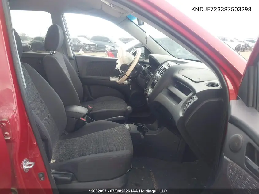 2008 Kia Sportage Lx-V6 VIN: KNDJF723387503298 Lot: 12652057X