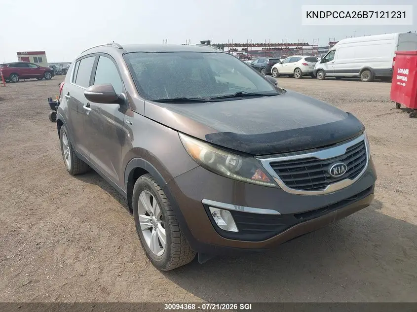 2011 Kia Sportage Ex/Sx VIN: KNDPCCA26B7121231 Lot: 30094368