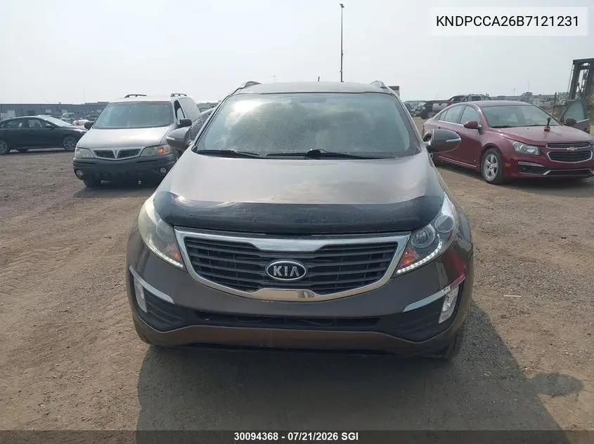 2011 Kia Sportage Ex/Sx VIN: KNDPCCA26B7121231 Lot: 30094368