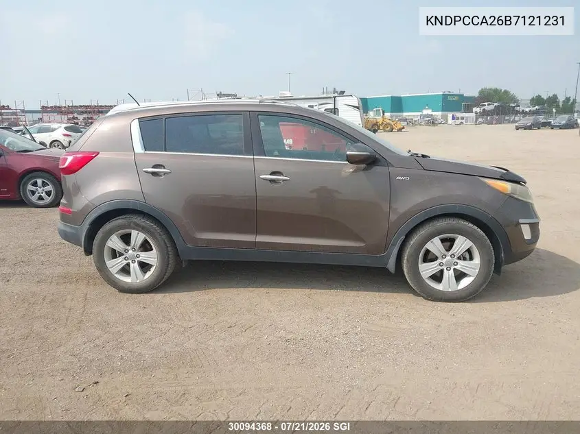 2011 Kia Sportage Ex/Sx VIN: KNDPCCA26B7121231 Lot: 30094368