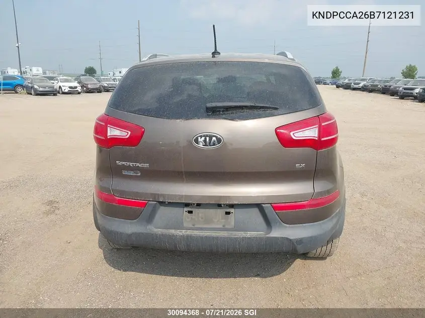 2011 Kia Sportage Ex/Sx VIN: KNDPCCA26B7121231 Lot: 30094368