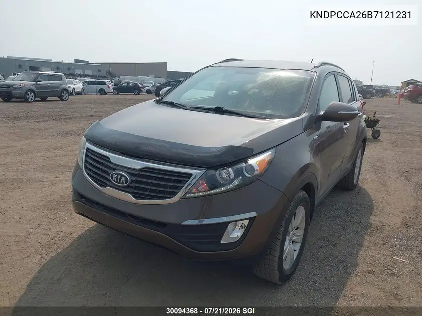 2011 Kia Sportage Ex/Sx VIN: KNDPCCA26B7121231 Lot: 30094368