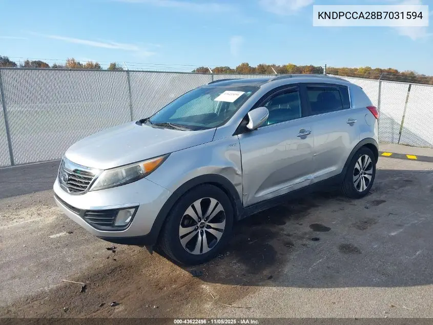 KNDPCCA28B7031594 2011 Kia Sportage Ex