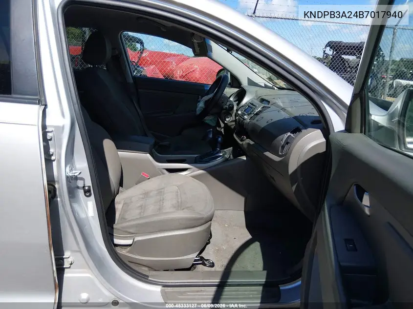 2011 Kia Sportage Lx VIN: KNDPB3A24B7017940 Lot: 45333127