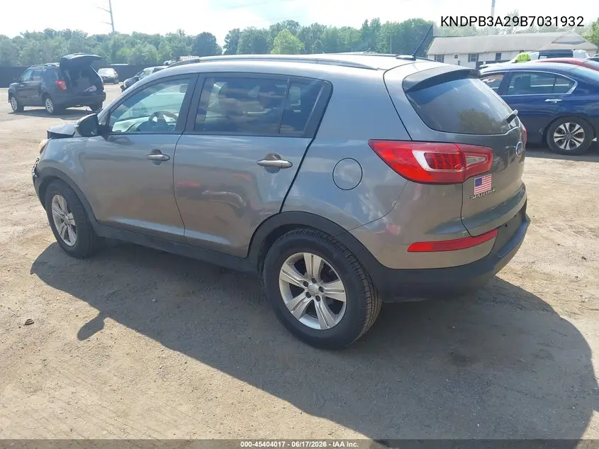 2011 Kia Sportage Lx VIN: KNDPB3A29B7031932 Lot: 45404017