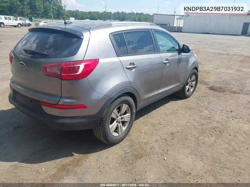 2011 Kia Sportage Lx VIN: KNDPB3A29B7031932 Lot: 45404017