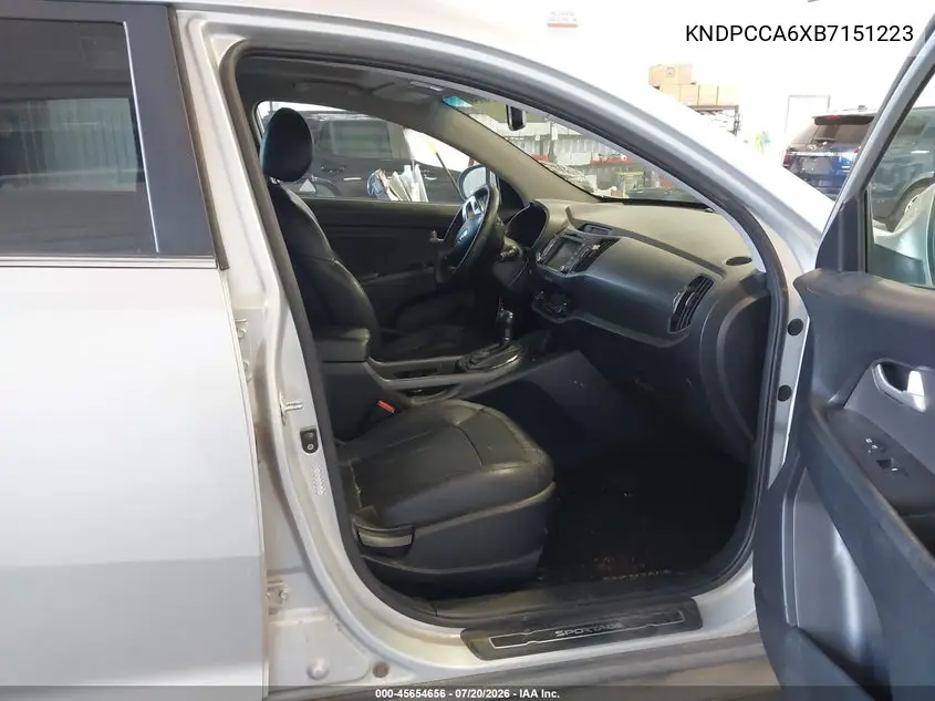 2011 Kia Sportage Sx VIN: KNDPCCA6XB7151223 Lot: 45654656
