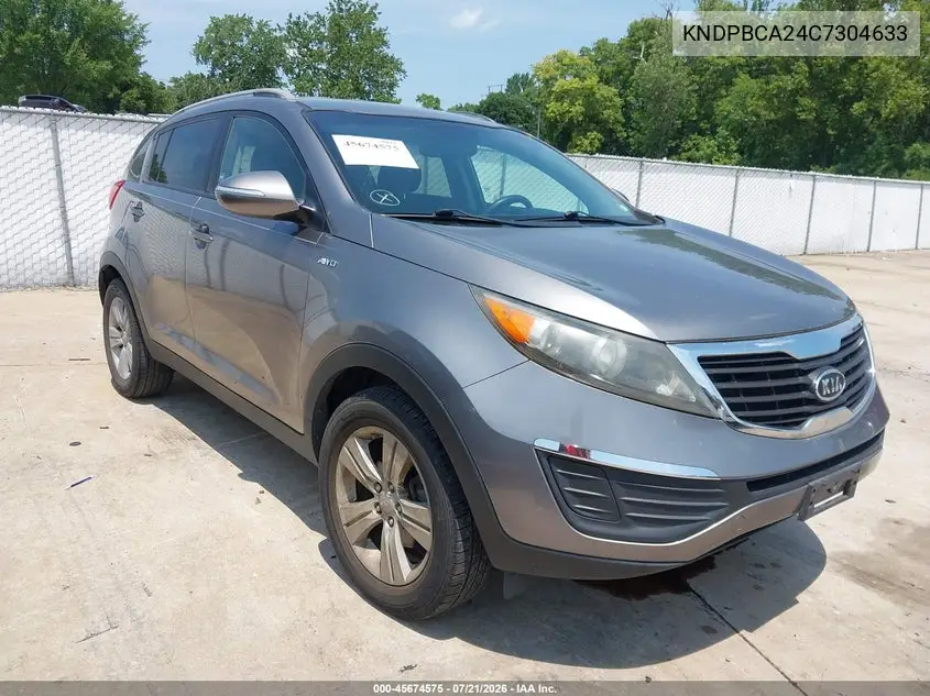 2012 Kia Sportage Lx VIN: KNDPBCA24C7304633 Lot: 45674575