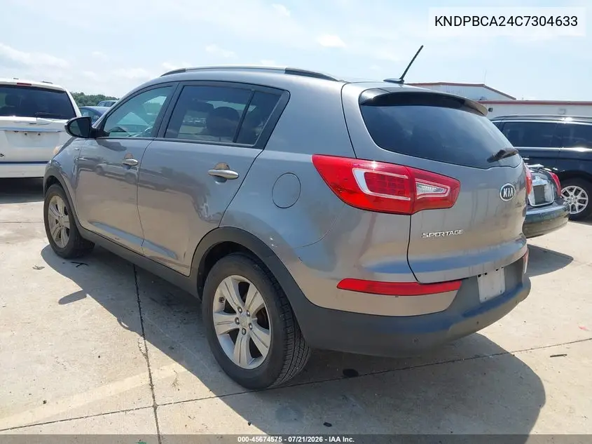 2012 Kia Sportage Lx VIN: KNDPBCA24C7304633 Lot: 45674575