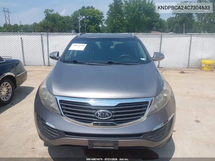 2012 Kia Sportage Lx VIN: KNDPBCA24C7304633 Lot: 45674575