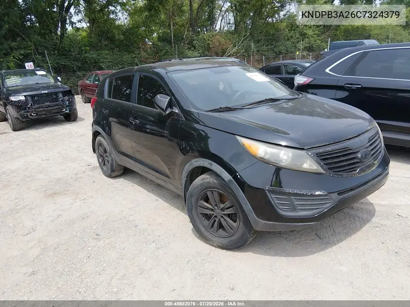 2012 Kia Sportage Lx VIN: KNDPB3A26C7324379 Lot: 45682076