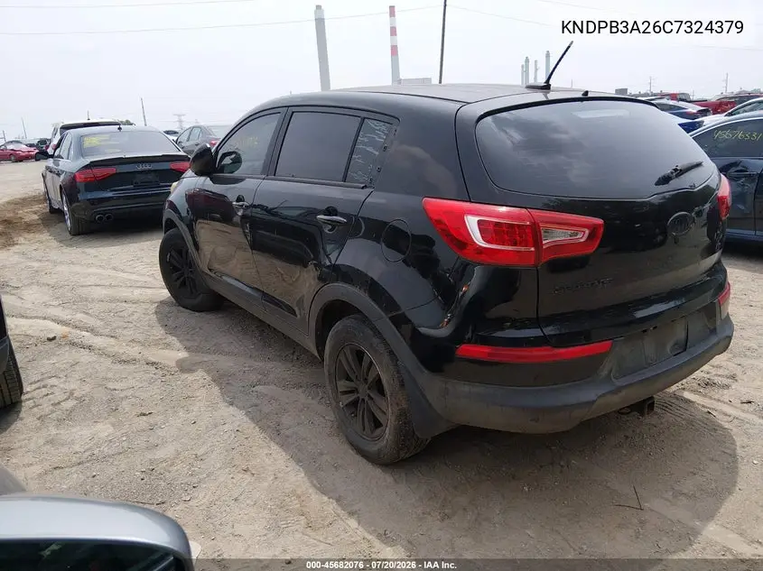2012 Kia Sportage Lx VIN: KNDPB3A26C7324379 Lot: 45682076