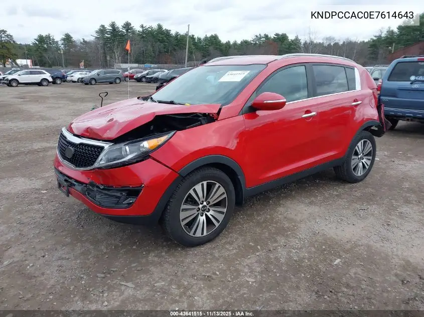 KNDPCCAC0E7614643 2014 Kia Sportage Ex