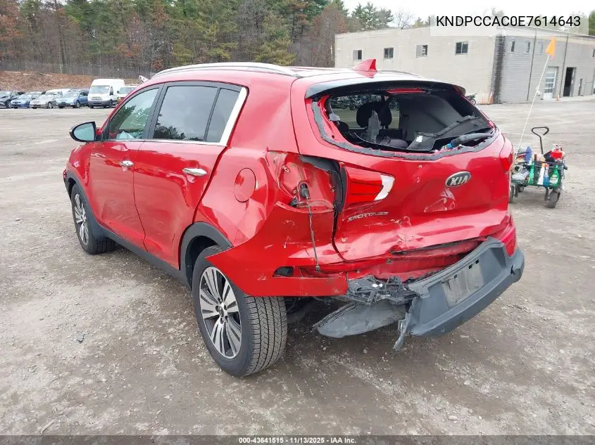 KNDPCCAC0E7614643 2014 Kia Sportage Ex