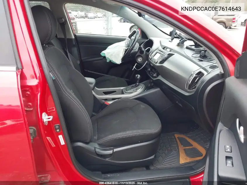 KNDPCCAC0E7614643 2014 Kia Sportage Ex