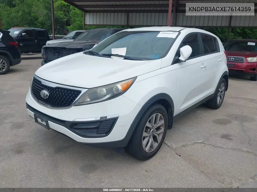 2014 Kia Sportage Lx VIN: KNDPB3ACXE7614359 Lot: 44896557