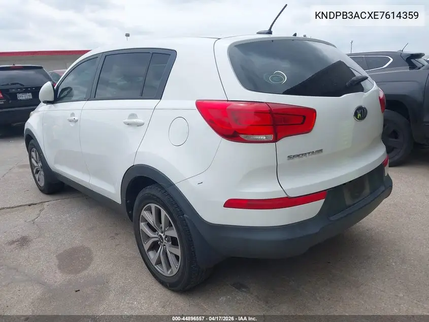 2014 Kia Sportage Lx VIN: KNDPB3ACXE7614359 Lot: 44896557