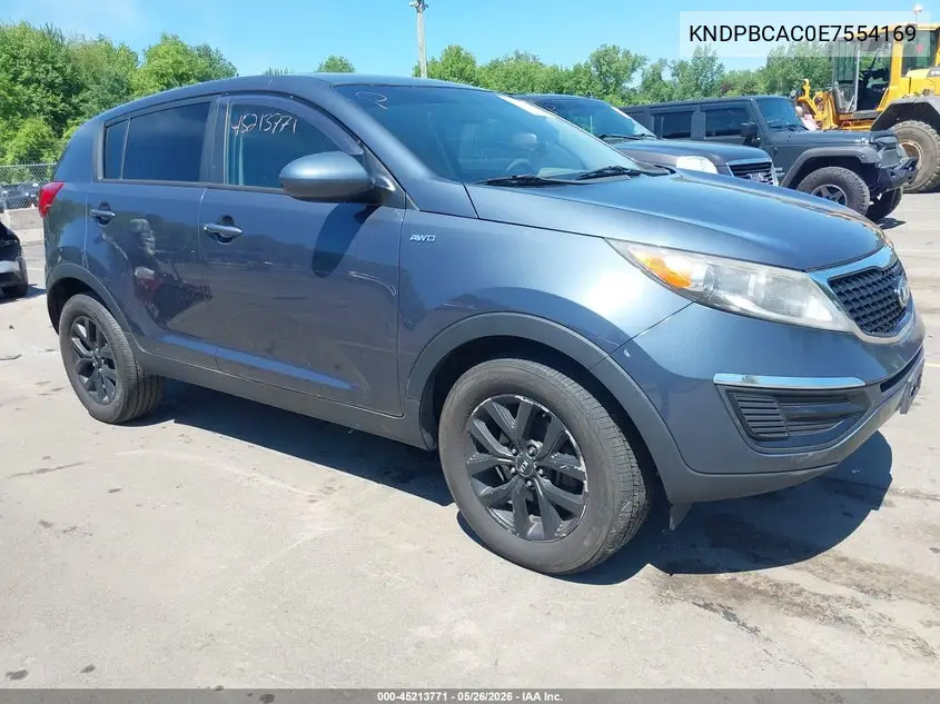 2014 Kia Sportage Lx VIN: KNDPBCAC0E7554169 Lot: 45213771