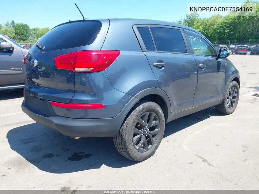 2014 Kia Sportage Lx VIN: KNDPBCAC0E7554169 Lot: 45213771