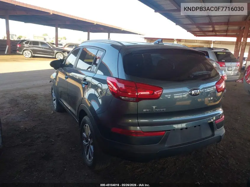 2015 Kia Sportage Lx VIN: KNDPB3AC0F7716030 Lot: 45184016