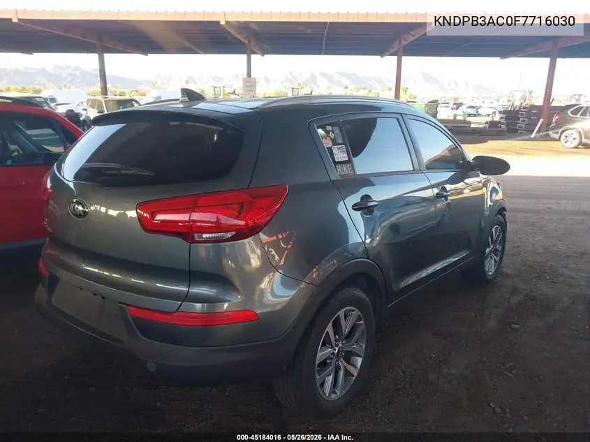 2015 Kia Sportage Lx VIN: KNDPB3AC0F7716030 Lot: 45184016