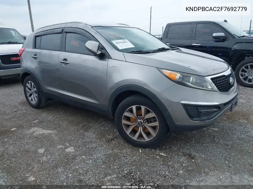 2015 Kia Sportage Lx VIN: KNDPBCAC2F7692779 Lot: 45594462