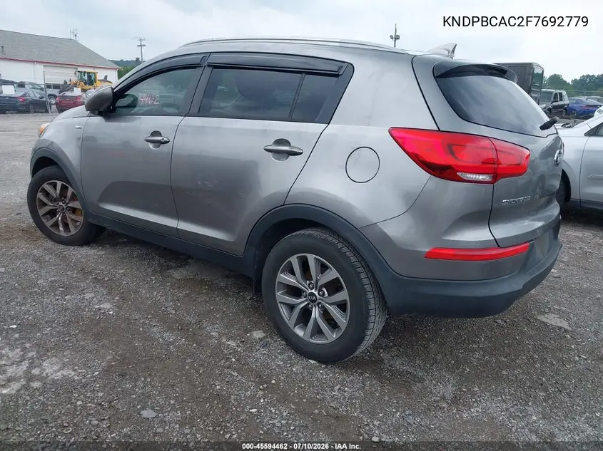 2015 Kia Sportage Lx VIN: KNDPBCAC2F7692779 Lot: 45594462
