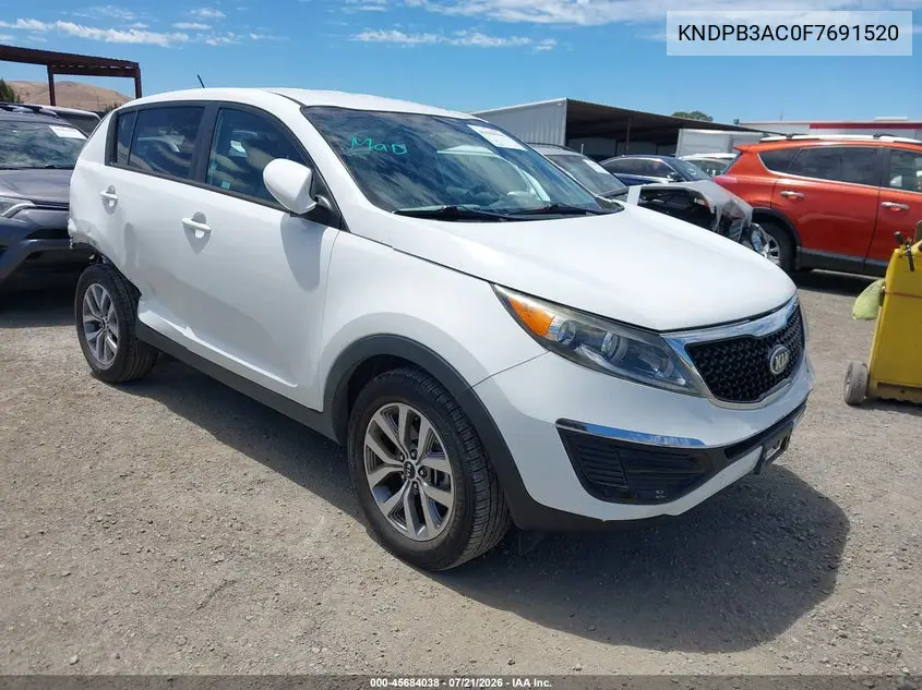 2015 Kia Sportage Lx VIN: KNDPB3AC0F7691520 Lot: 45684038