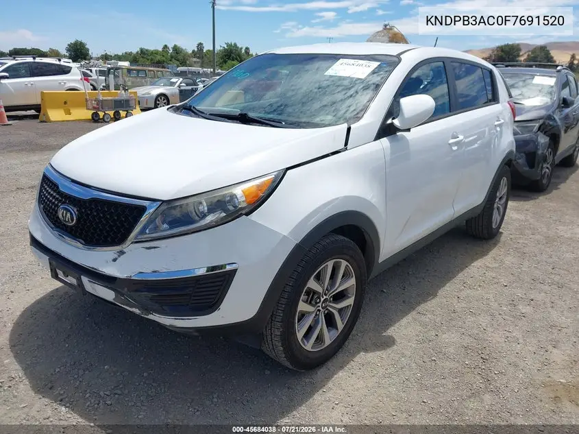 2015 Kia Sportage Lx VIN: KNDPB3AC0F7691520 Lot: 45684038