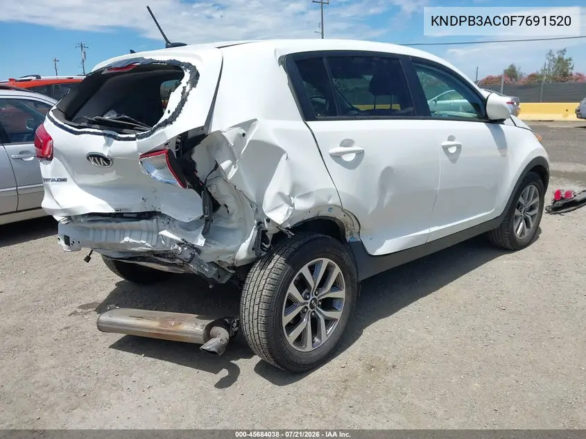 2015 Kia Sportage Lx VIN: KNDPB3AC0F7691520 Lot: 45684038
