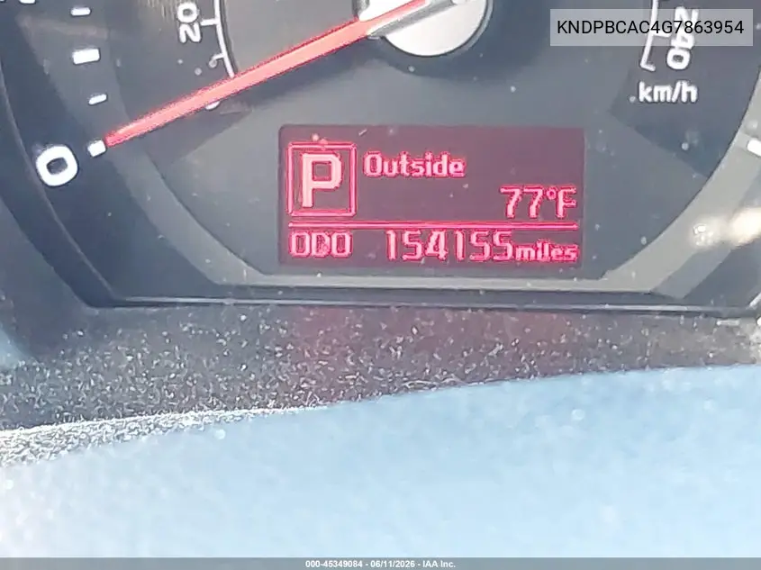 2016 Kia Sportage Lx VIN: KNDPBCAC4G7863954 Lot: 45349084