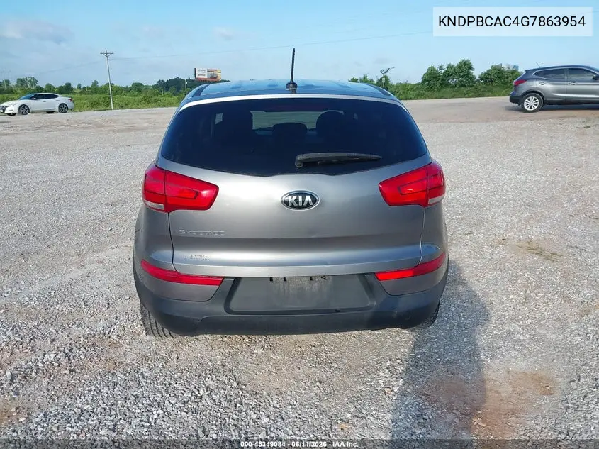 2016 Kia Sportage Lx VIN: KNDPBCAC4G7863954 Lot: 45349084