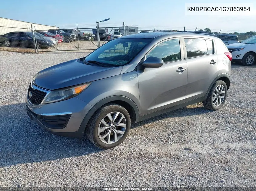 2016 Kia Sportage Lx VIN: KNDPBCAC4G7863954 Lot: 45349084