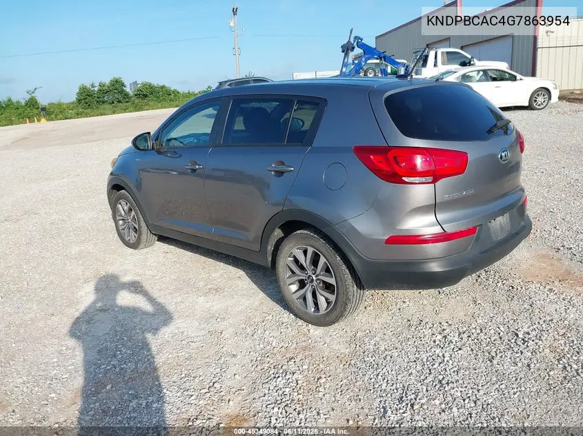 2016 Kia Sportage Lx VIN: KNDPBCAC4G7863954 Lot: 45349084