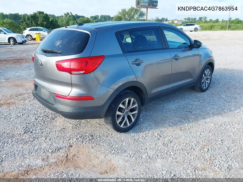 2016 Kia Sportage Lx VIN: KNDPBCAC4G7863954 Lot: 45349084