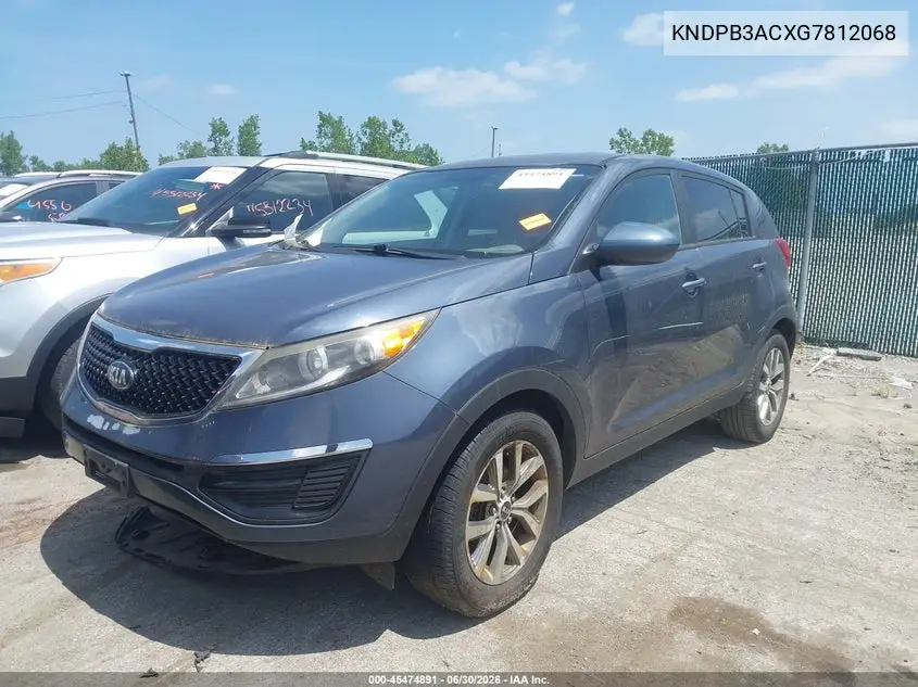 2016 Kia Sportage Lx VIN: KNDPB3ACXG7812068 Lot: 45474891