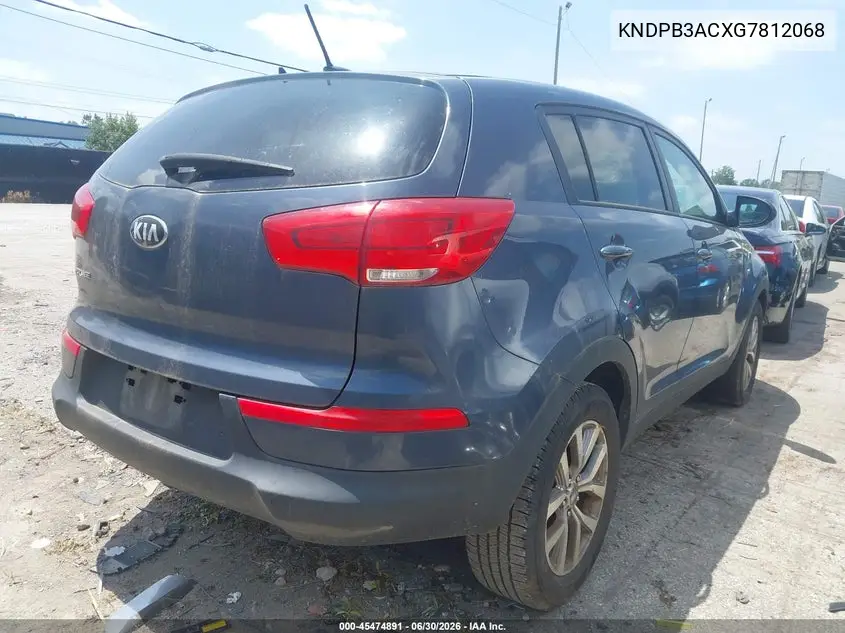 2016 Kia Sportage Lx VIN: KNDPB3ACXG7812068 Lot: 45474891