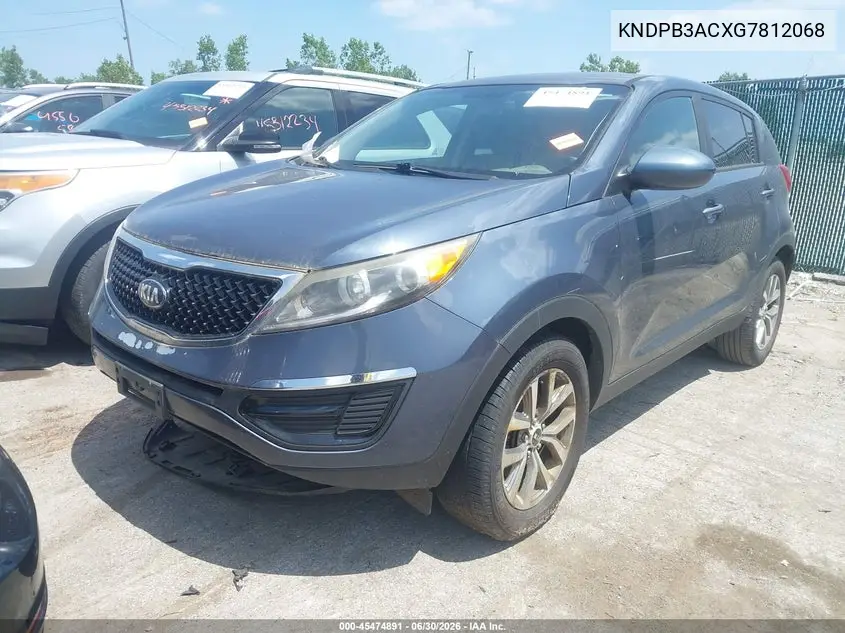 2016 Kia Sportage Lx VIN: KNDPB3ACXG7812068 Lot: 45474891